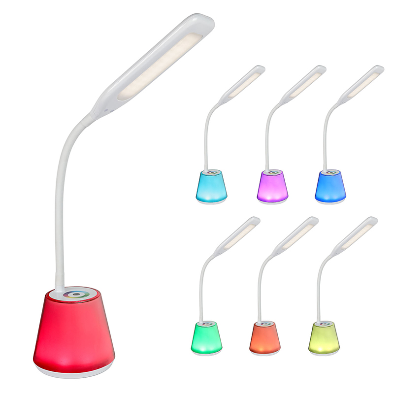 مصباح مكتبي مع خطوة باهتة RGB