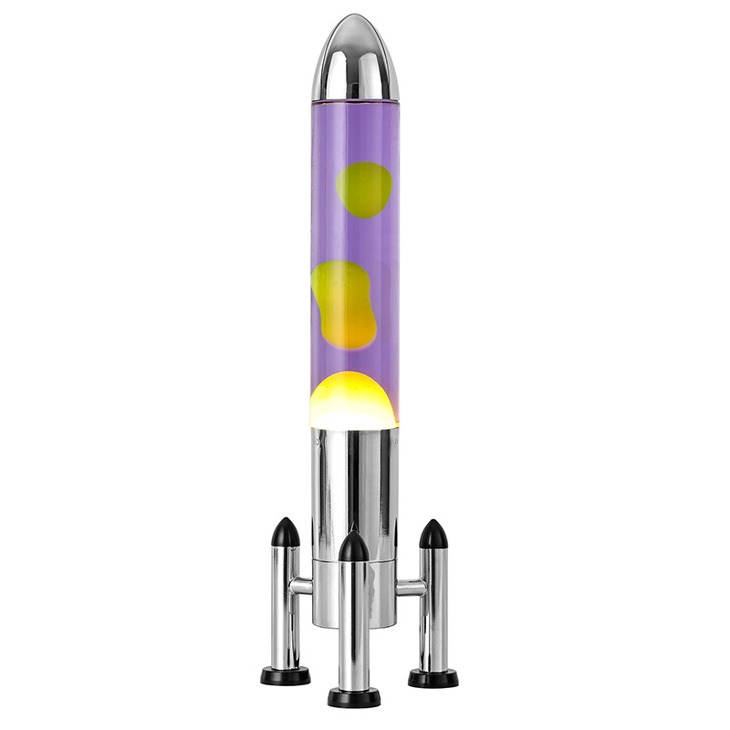 مصباح لافا LED كبير مع غطاء صاروخي