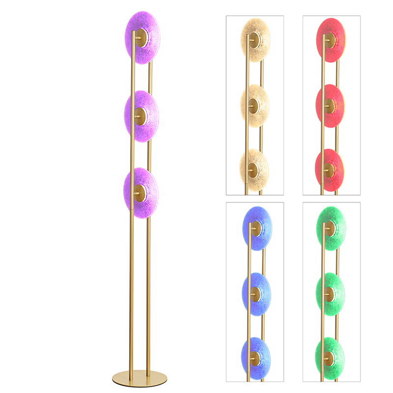 مصباح أرضي LED RGB مع 3 أسطوانات