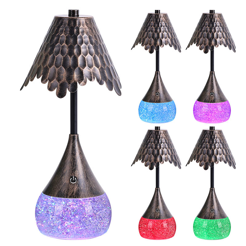 RETOR LED LED مصباح مكتب مع قاعدة لمعان RGB