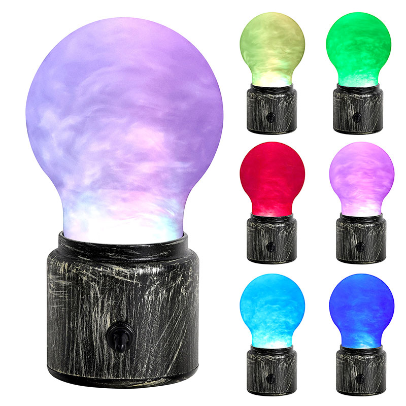 RGB Glitter Liquid Night Lamp مع لمبة كبيرة