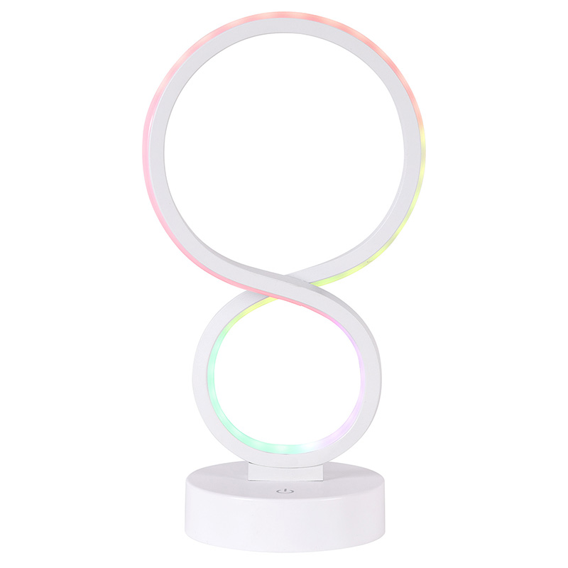 مصباح مكتبي LED بإضاءة RGB مع 8 ألوان